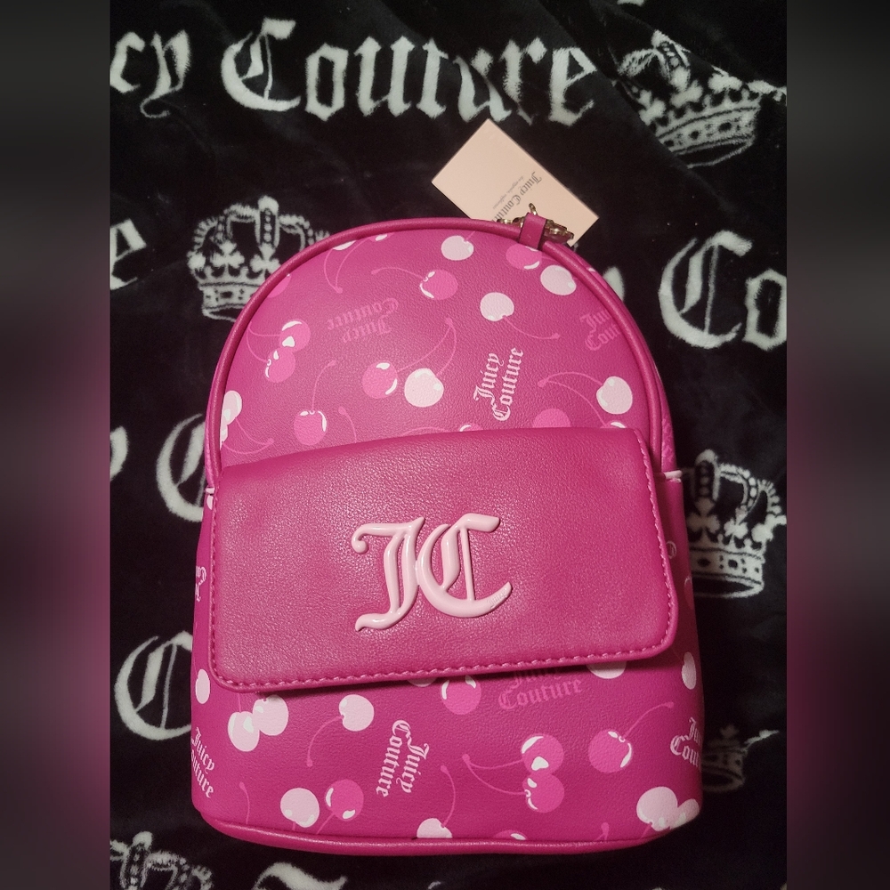 Juicy Couture Cherry Print Pink Backpack